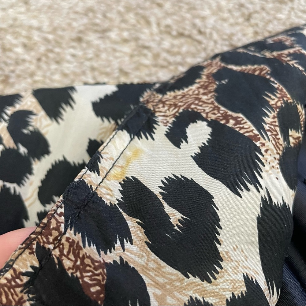 Vintage 90s Silk Leopard Bomber Jacket Petite Small - Picture 6 of 6
